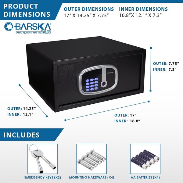 Digital Keypad Biometric Safe, 0.85 cu ft