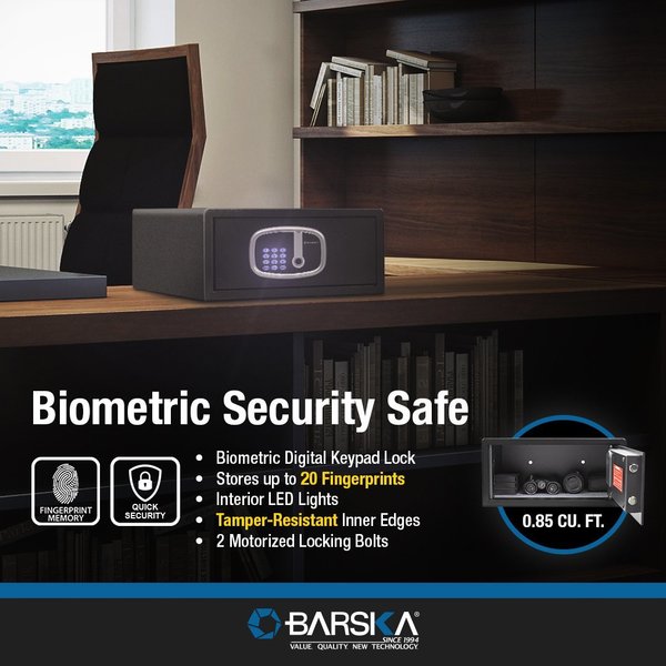 Digital Keypad Biometric Safe, 0.85 cu ft