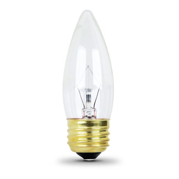 Light bulb, LED, Deco Chndlr, Flam, PK48
