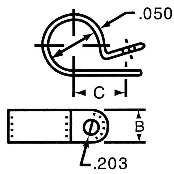 Cable Hangers, Nylon, Size 0.38