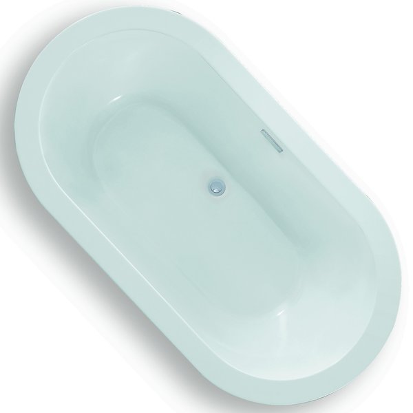 Bathtub, 63 in.L, 33-7/16 in.W, Acrylic