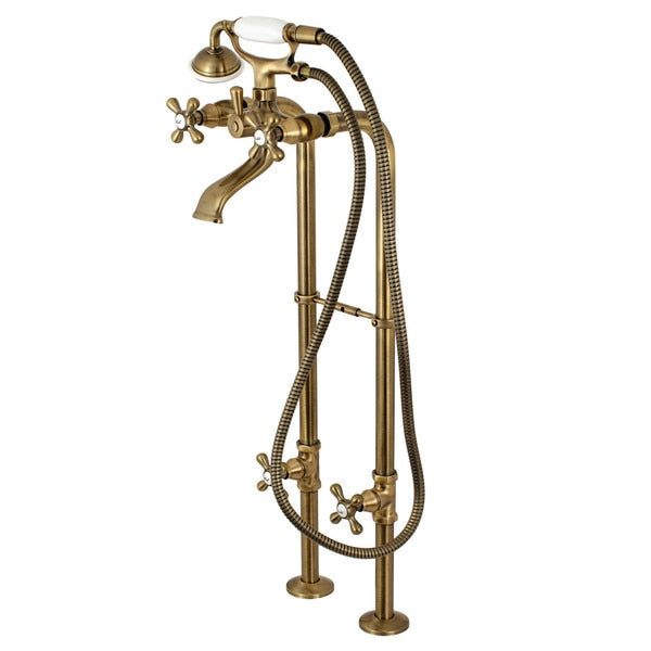 Freestanding Tub Faucet, Antique Brass, Freestanding