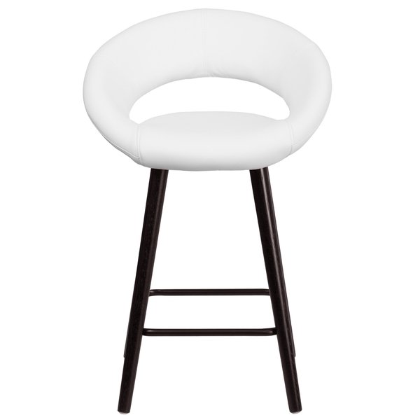 White Vinyl Counter Stool, 24