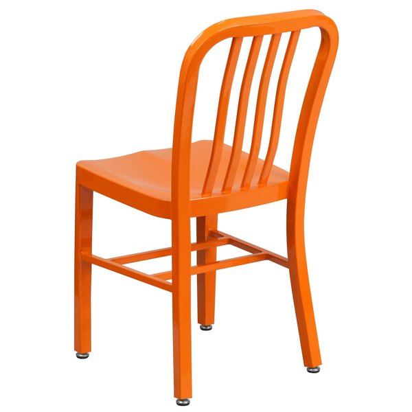 Gael Commercial Grade Orange Metal Indoor-Outdoor Chair