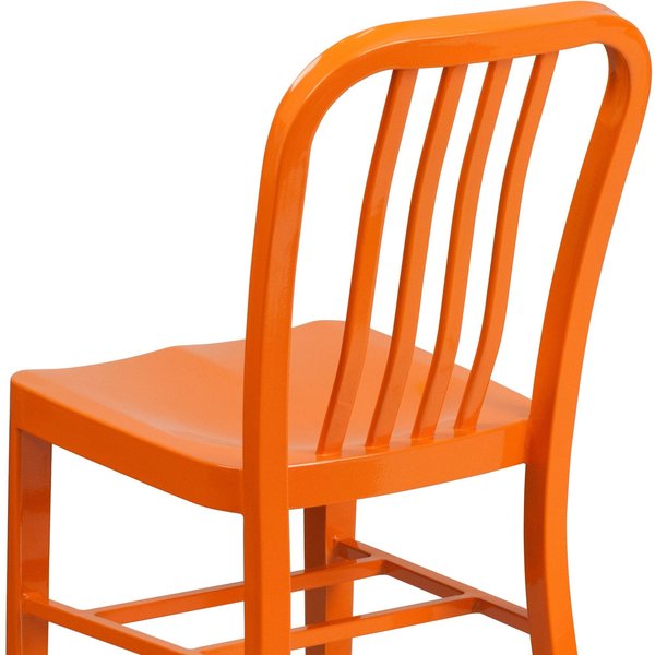 Gael Commercial Grade Orange Metal Indoor-Outdoor Chair