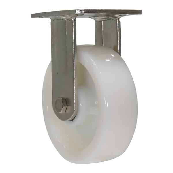 White Stainless Steel Rigid Nylon 6 x 2 Caster