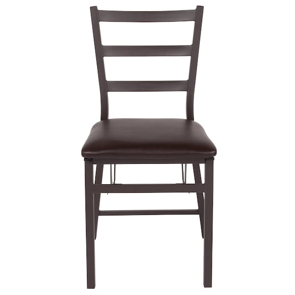Hercules Brown Ladderback Folding Chair