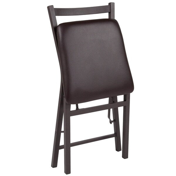 Hercules Brown Ladderback Folding Chair
