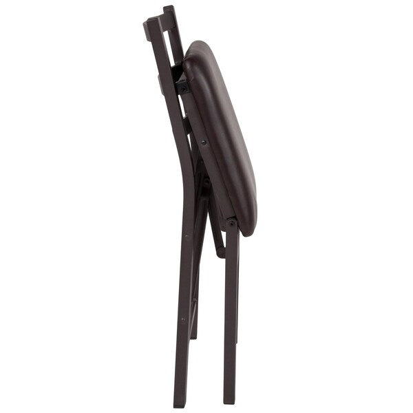 Hercules Brown Ladderback Folding Chair