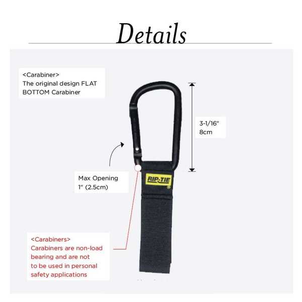 Back-to-Back Strap, No Adhesive, 6 in, 1 in Wd, Blue, 5 PK