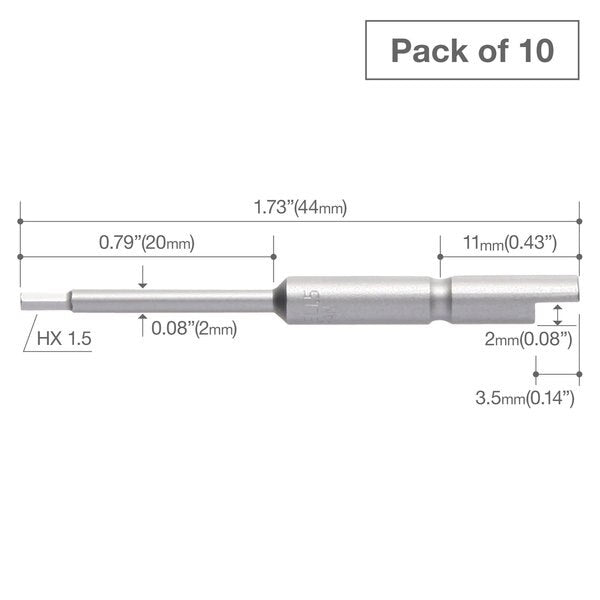 Precision Bit Halfmoon-Shank 4mm, PK10