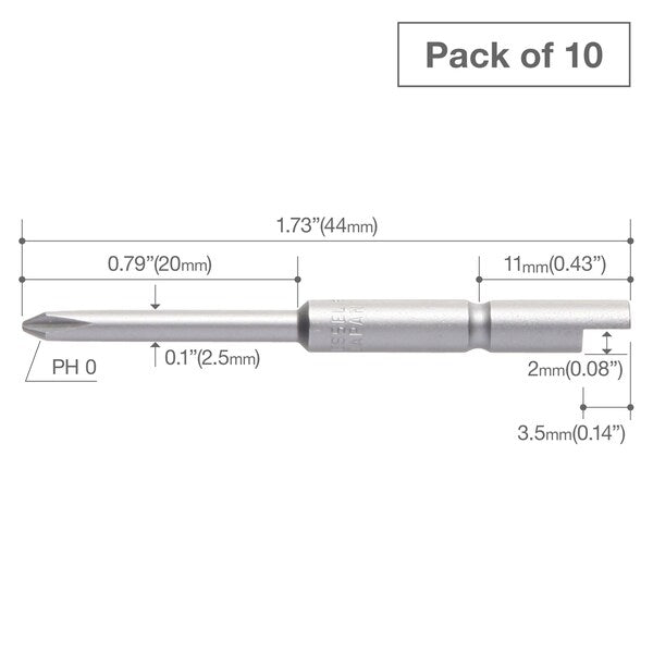 Precision Bit Halfmoon-Shank 4mm, PK10