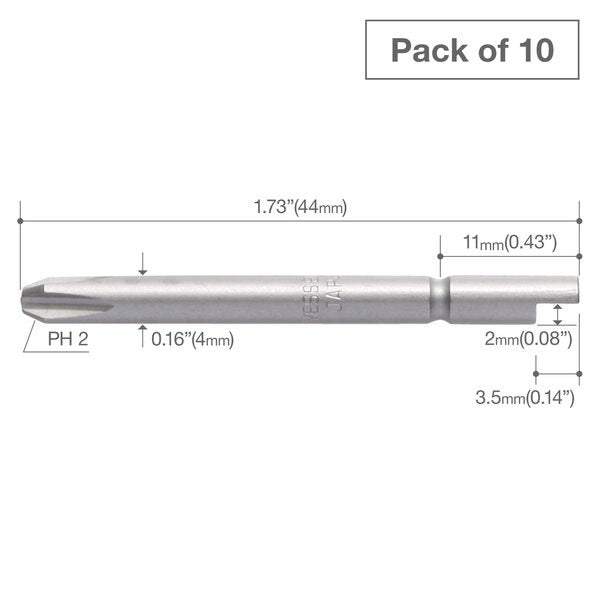 Precision Bit Halfmoon-Shank 4mm, PK10