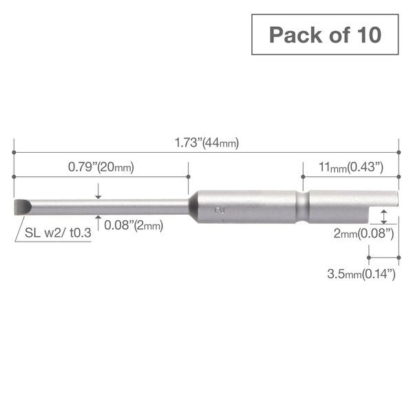 Precision Bit Halfmoon-Shank 4mm, PK10