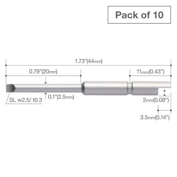 Precision Bit Halfmoon-Shank 4mm, PK10