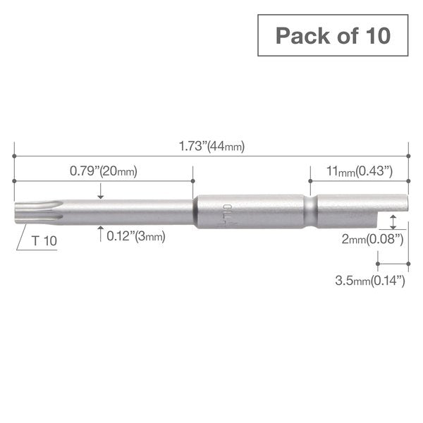 Precision Bit Halfmoon-Shank 4mm, PK10