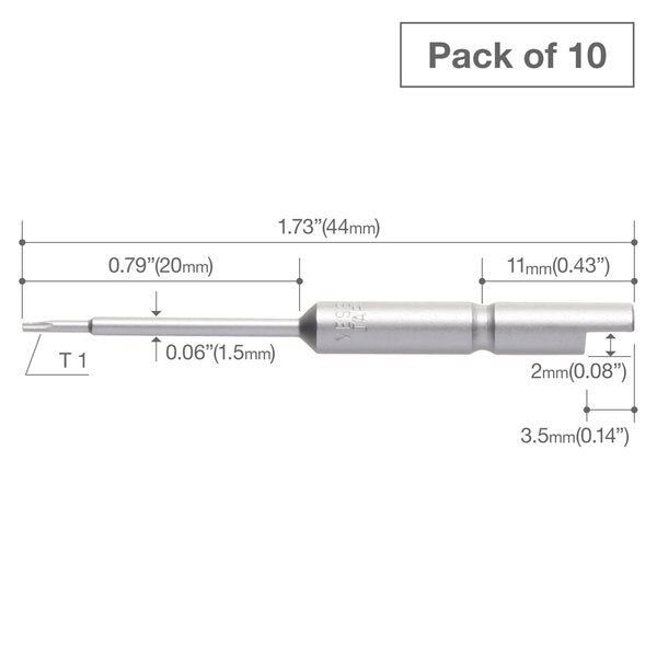 Precision Bit Halfmoon-Shank 4mm, PK10