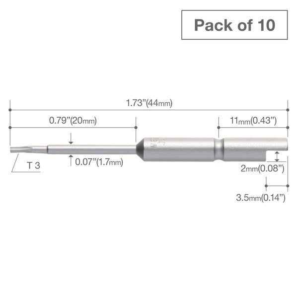 Precision Bit Halfmoon-Shank 4mm, PK10