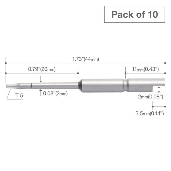 Precision Bit Halfmoon-Shank 4mm, PK10