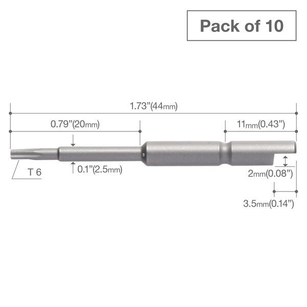 Precision Bit Halfmoon-Shank 4mm, PK10