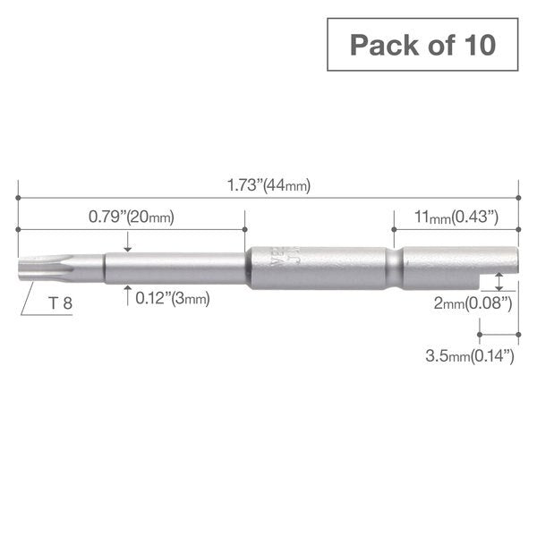 Precision Bit Halfmoon-Shank 4mm, PK10