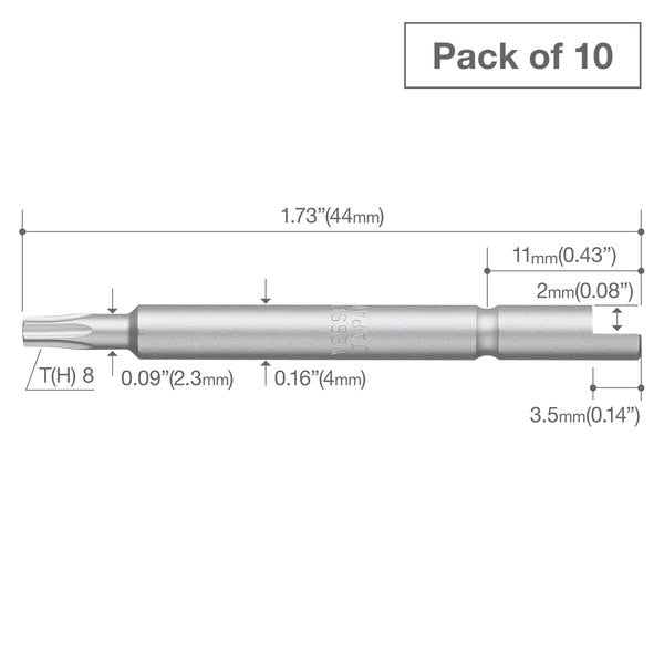 Precision Bit Halfmoon-Shank 4mm, PK10