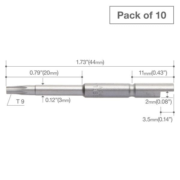 Precision Bit Halfmoon-Shank 4mm, PK10