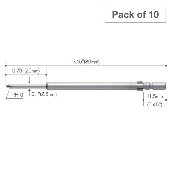 Precision Bit Wing-Shank 4mm, +0x2, PK10