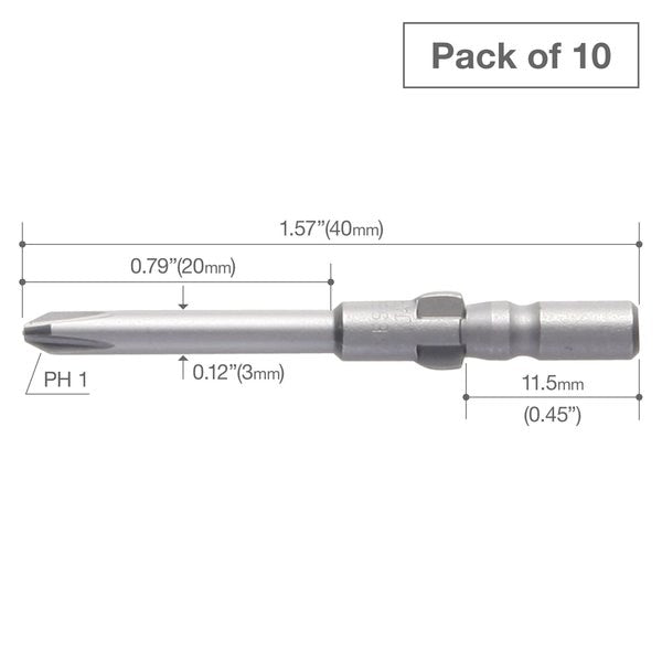 Precision Bit Wing-Shank 4mm, +1x3, PK10