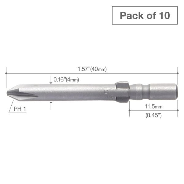 Precision Bit Wing-Shank 4mm, +1x4, PK10