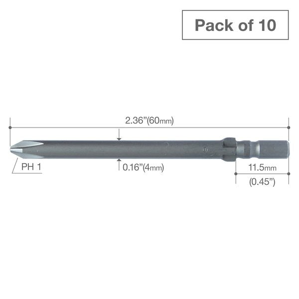 Precision Bit Wing-Shank 4mm, +1x6, PK10