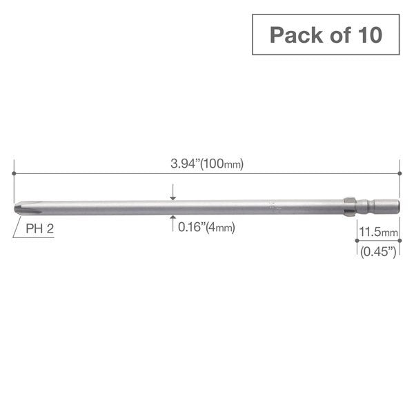 Precision Bit Wing-Shank 4mm, +2x1, PK10