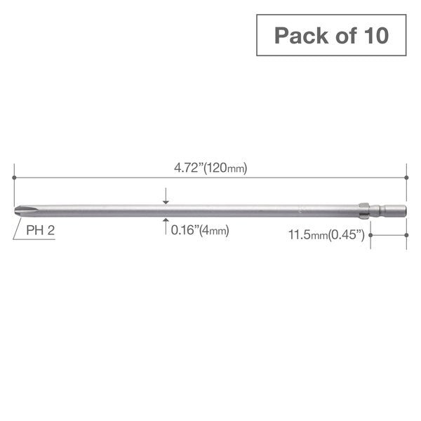 Precision Bit Wing-Shank 4mm, +2x1, PK10