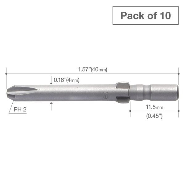 Precision Bit Wing-Shank 4mm, +2x4, PK10