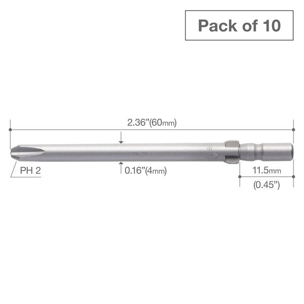 Precision Bit Wing-Shank 4mm, +2x6, PK10