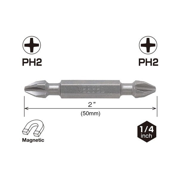 NECK TORSION Dbl-Ended Power Bit PH, PK5