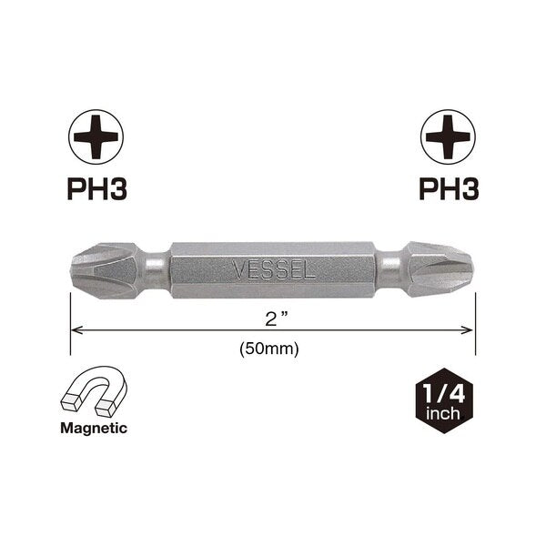 NECK TORSION Dbl-Ended Power Bit PH, PK2