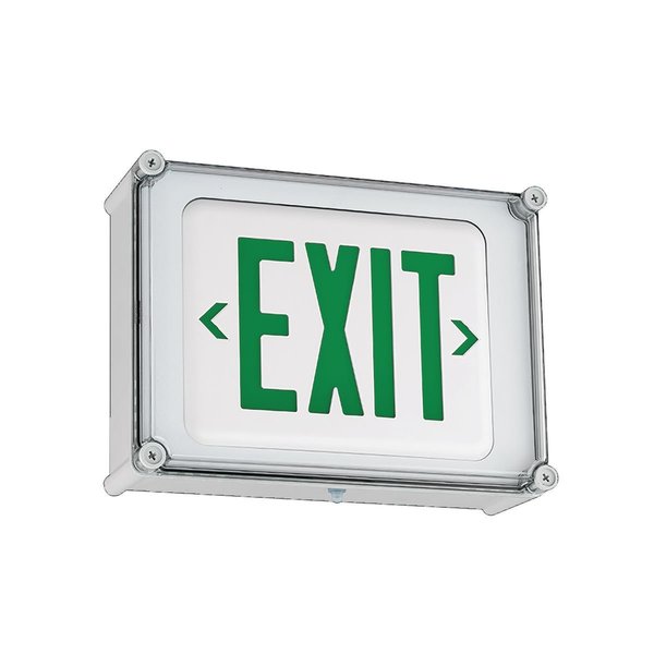 LED, NEMA, 4X, Exit Sign, Battery, Red-White