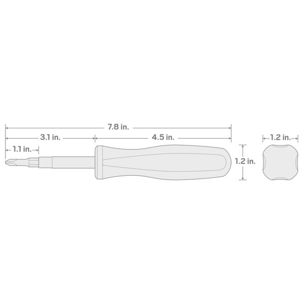 6-in-1 Phillips Driver (#1 x #2, #0 x #3, Red)