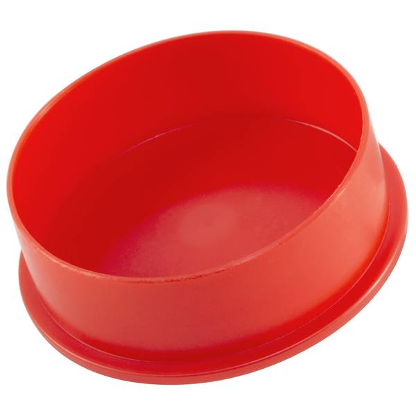 Cap, Polyethylene, EC Series, Red, PK500