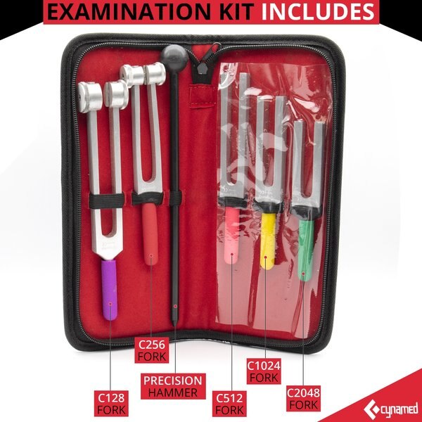Color-Coded Tuning Fork With Hammer Soun