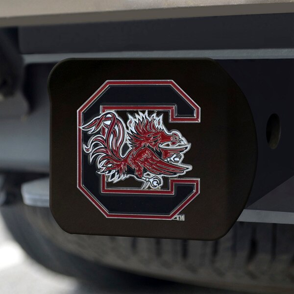 University of South Carolina Black Metal Hitch Cover, 3D Color Emblem
