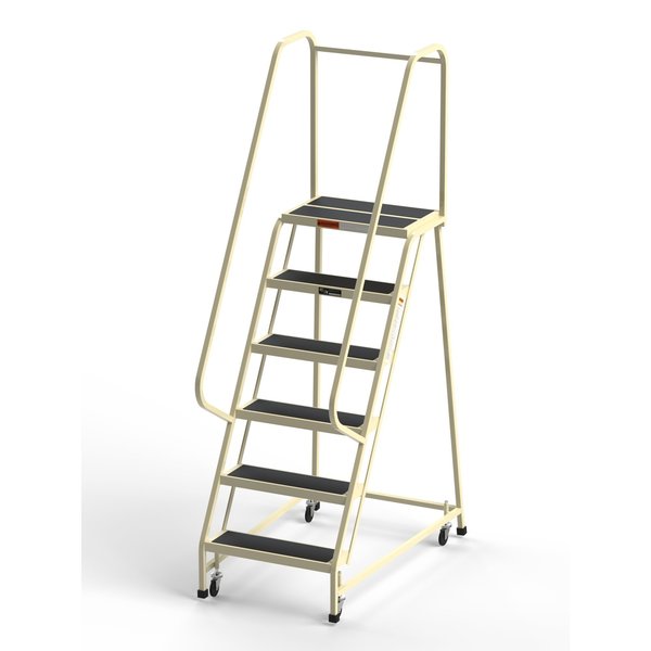 Office Rolling Ladder, 6 Steps, 60