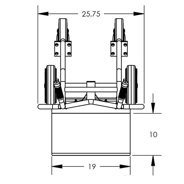 Four-Wheel Bag-BoxHand Truck, Stl F