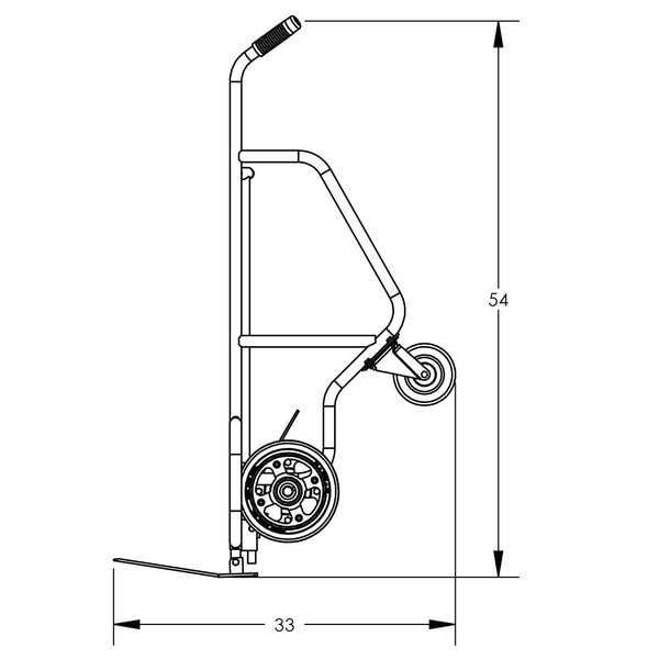 Four-Wheel Bag-BoxHand Truck, Stl F