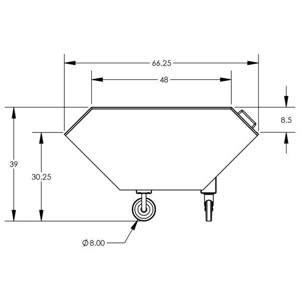 Four-Wheel Dual Taper Chip Truck, Assembled/Unassembled: Assembled