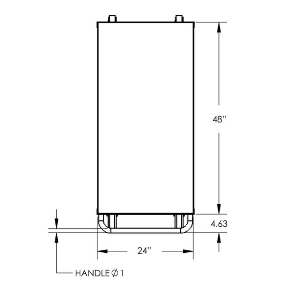 Utility Cart, Two Shelf, 24x48