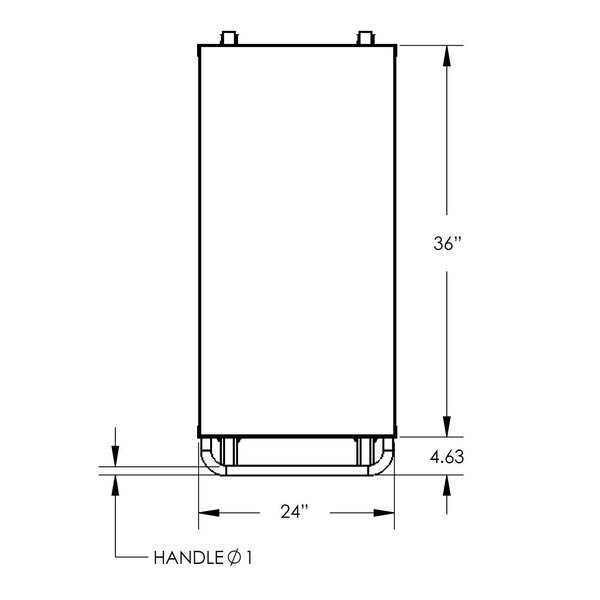 Utility Cart, Two Shelf, 24x36