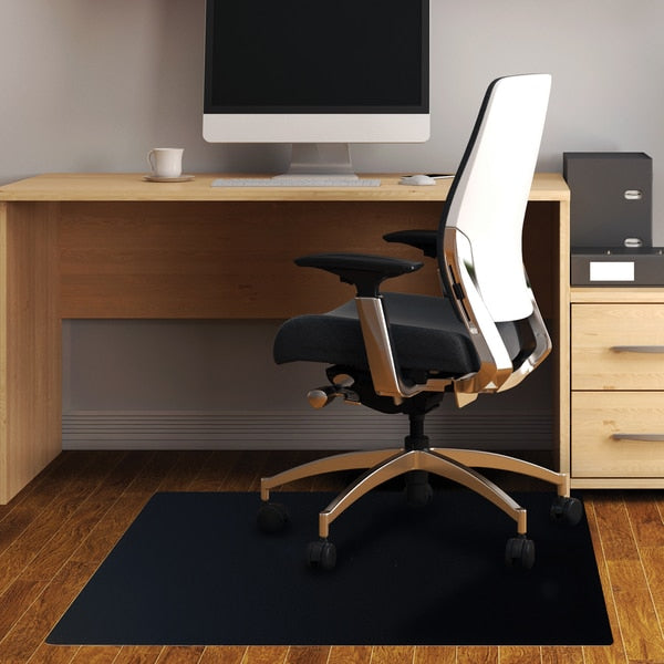 Chair Mat for Hard Floor, Rectangular, Bla
