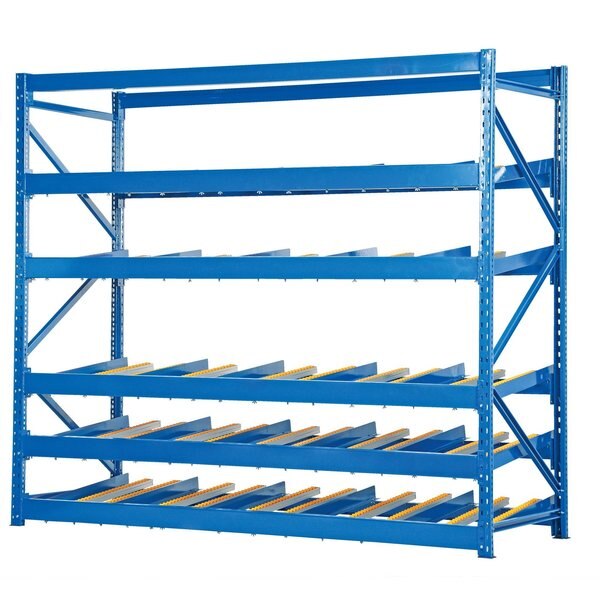 Starter Gravity Flow Rack, 36 in D, 96 in W, 5 Shelves